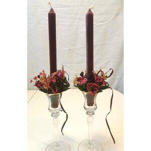 Mikasa Trousseau Gold Trim 7.75” Candlestick Holders
